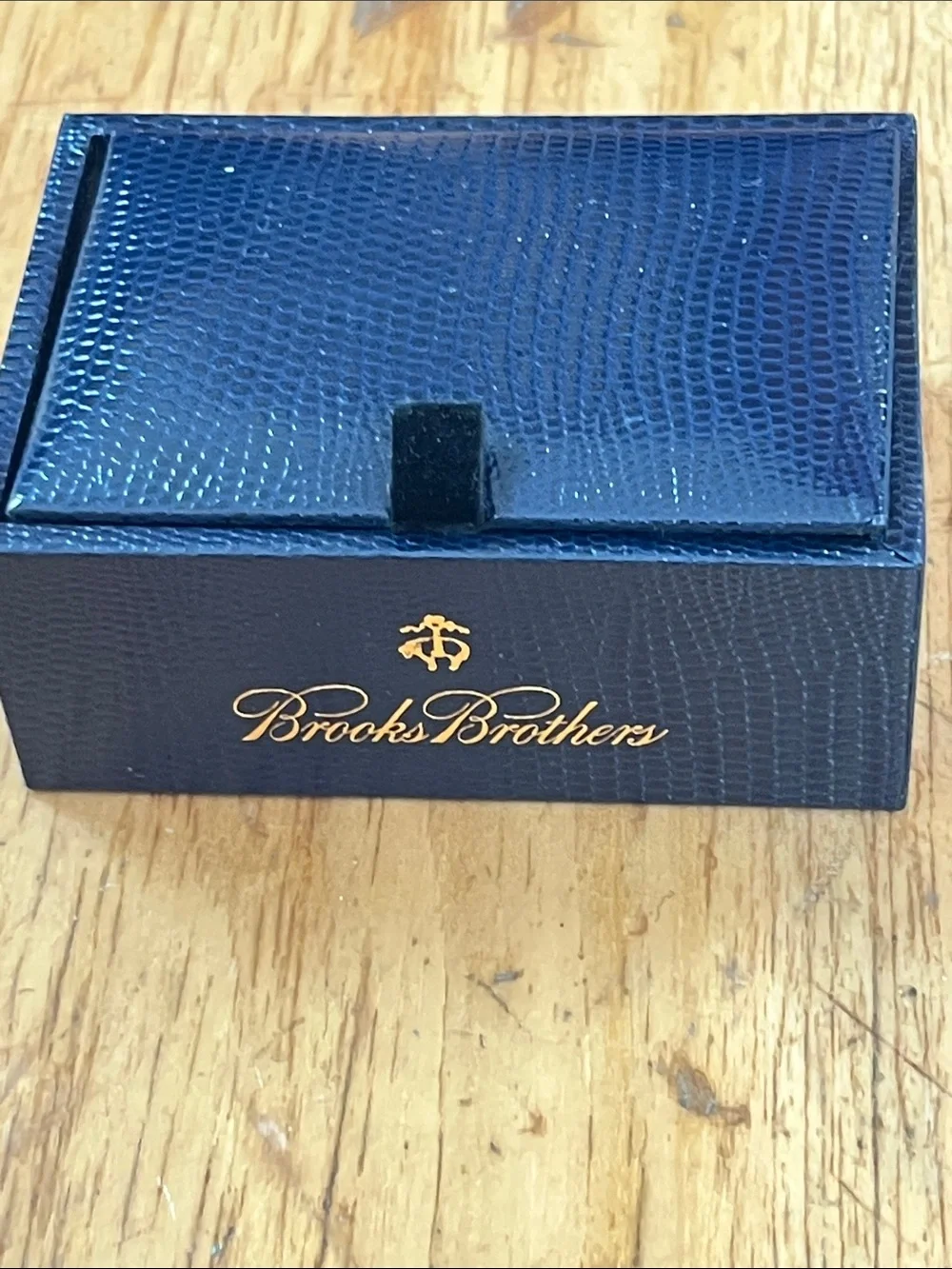 Brooks Brothers Sterling Silver Knot Cuff Links with Black Presentation Tray/box